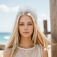 thumbnail image 2 of Unique Bargains 1 Pc Headband Flower Feathers Hair Accessories for Women White, 2 of 5