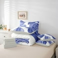 thumbnail image 6 of Homewish Botanical Plants Leaves 7-Piece Bedding Comforter Set For Children Teens Adults,Minimalist Mid Century King Bedding Sets,Abstract Stripes Lines Ultra Soft Bed Sheets,Ultra Soft Home Decor, 6 of 8