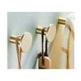 thumbnail image 5 of Juego de 4 ganchos de pared de latón cepillado, 32 mm x 35 mm, ganchos dorados para toallas para baño, percheros, perchas para toallas (redondos), 5 of 5