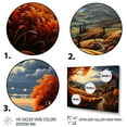 thumbnail image 3 of Designart "Crimson Vineyard in the Countryside II" Landscapes Floater Framed Canvas Art Print, 3 of 7