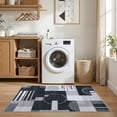 thumbnail image 5 of MICGEEK 3x5 Washable Area Rugs for Living Room, Modern Geometric Printed Rug, Vacuum-Friendly, Non Slip Indoor Rug for Bedroom Dining Room Home Decor Carpet, Black/Gray, 5 of 12