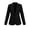 Black, variant on Womens Single Button Notched Lapel Blazer Jacket Long Sleeve Fitted Formal Casual Office Sport Coat With Patch Pockets Black XXL
