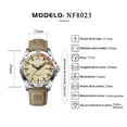 thumbnail image 4 of Reloj NF8023 Casual Impermeable Correa De Cuero, 4 of 9