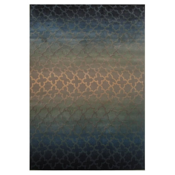 Rectangular HeatSet Polypropylene Modern Area Rug (8 ft. L x 2 ft. W