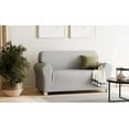 thumbnail image 1 of SmartFit Pixel Soft Stretch Loveseat Slipcover, 1-Piece, Gray, 1 of 9