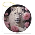 thumbnail image 4 of White Lion And Pink Roses Ceramics Ornaments Lion Rose Floral Double-Sided Printed 3" Ceramic Christmas Ornament Christmas Tree Hanging Accessories Holiday Present, 4 of 8