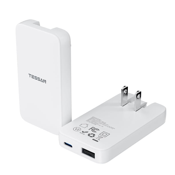 Cargador de pared USB C TESSAN Ultra Slim de 65 W de carga rápida