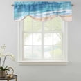thumbnail image 2 of Abstract Beach Ocean Tie Up Window Valance Blue Waves Watercolor Tie-up Valance for Kitchen Windows Adjustable Small Curtain Balloon Shades for Kitchen Bathroom Cafe 54x18inch, 2 of 9