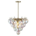 thumbnail image 3 of Artcraft Lighting Collection Globo Lustre 9 Lumières Irisé et Laiton, 3 of 4