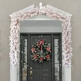 thumbnail image 5 of Deeceymbur 8.9 FT Flocking Snowflake Vines Snow Flocked Artificial Christmas Garland White Cedar Garland for Xmas Tree, 5 of 6