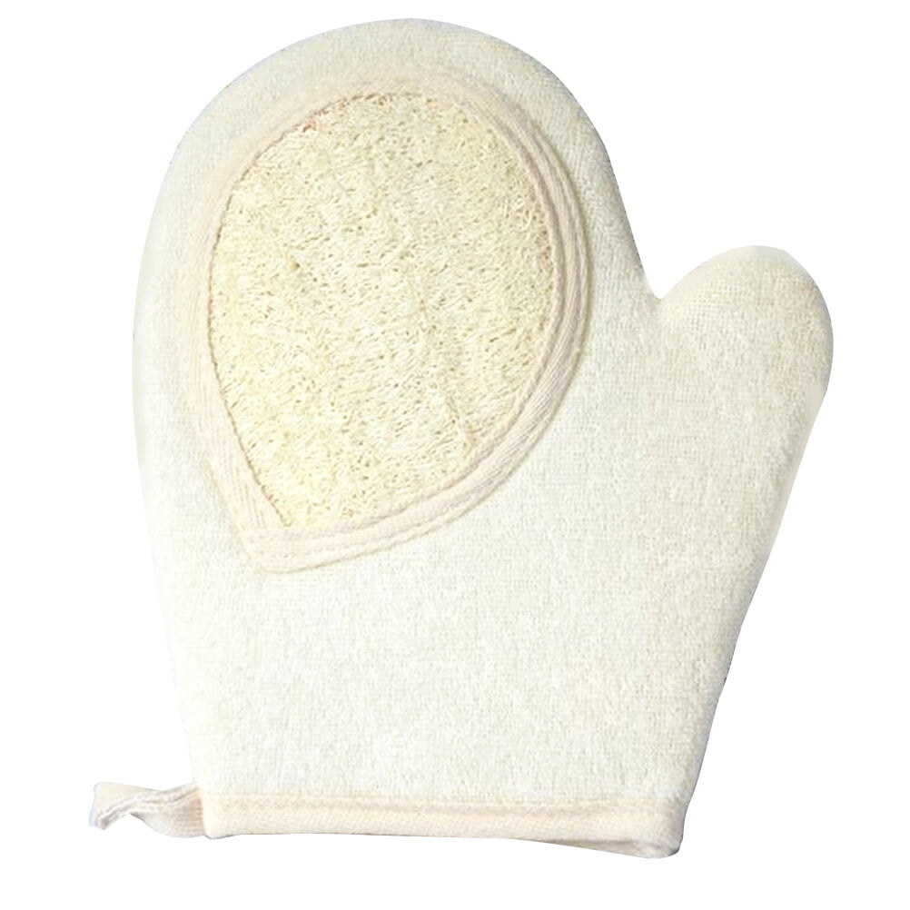 Body brush glove Natural Loofah Bath Glove Thumb Body Scrub Gloves Bath