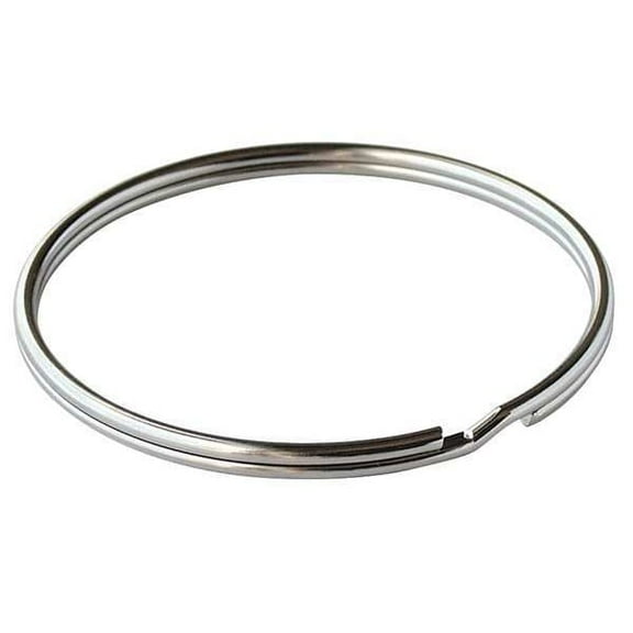 Lucky Line Split Key Ring, Gray, Steel, Nickel Plated 10 PK 7700010