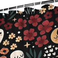 thumbnail image 3 of Halloween Floral Ghosts Pattern Shower Curtain 72"x72" ,Bathroom Decorative Shower Curtains Set with 12 Hooks,Modern Waterproof Washable Shower Curtain, 3 of 6
