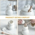 thumbnail image 3 of BRIGHTFUFU Ceramic Honey Container with Wood Spoon for Food Storage in Kitchen, 3 of 8