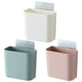 thumbnail image 1 of 3pcs Adhesive Wall Mounted Storage Organizer Box for Bathroom Pantry Kitchen Self-draining Storage Box, 1 of 9
