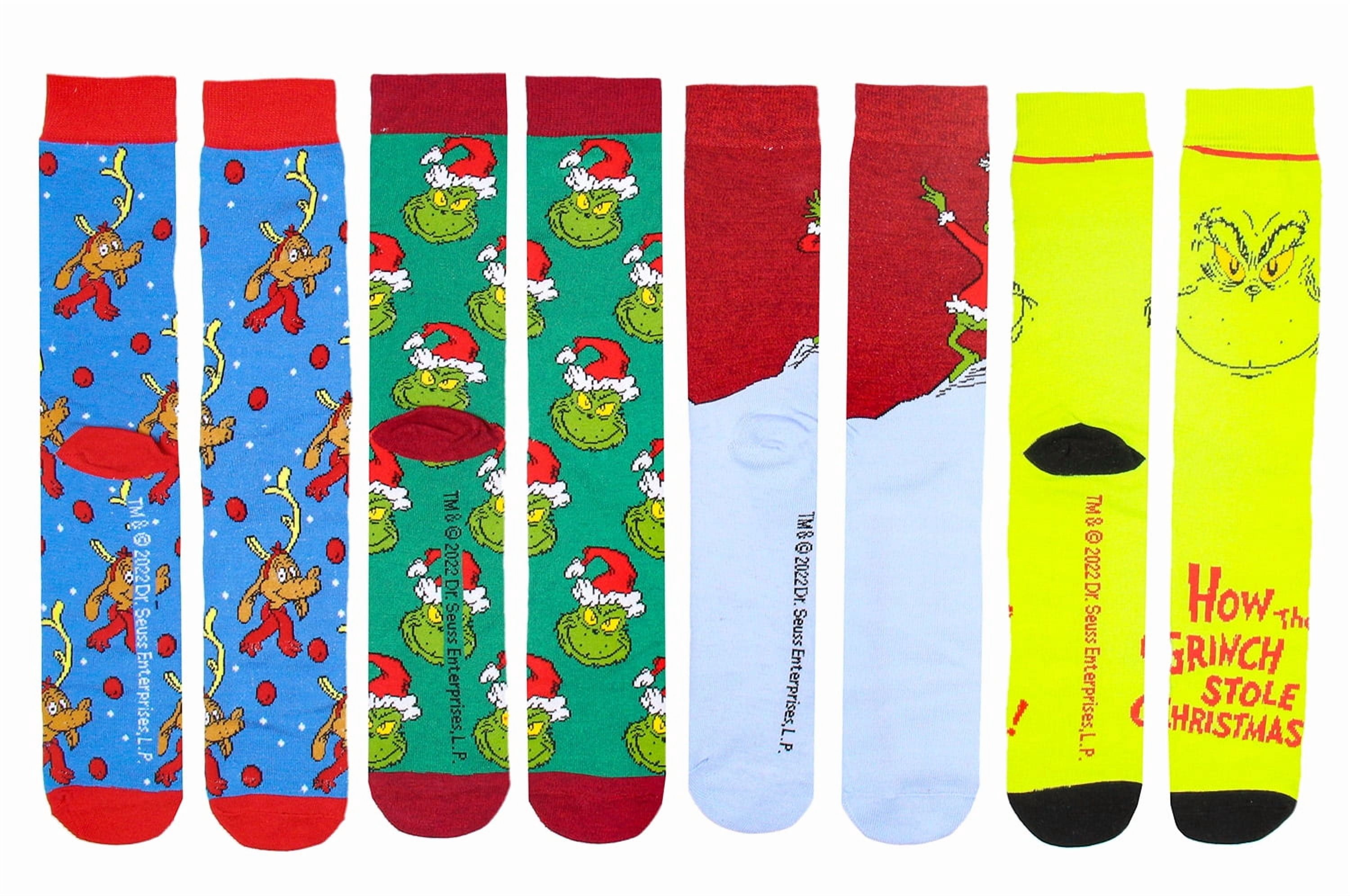 The Grinch Merry Grinchmas 12 Grinchy Days Of Socks Mix and Match Gift Box Set