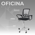 thumbnail image 4 of Sillas de Oficina Ergonomicas para Escritorio con Respaldo de Tela Transpirable y Soporte Lumbar - Sillas Ejecutiva con Ruedas de Altura Ajustable Set de 4 Sillas, 4 of 8