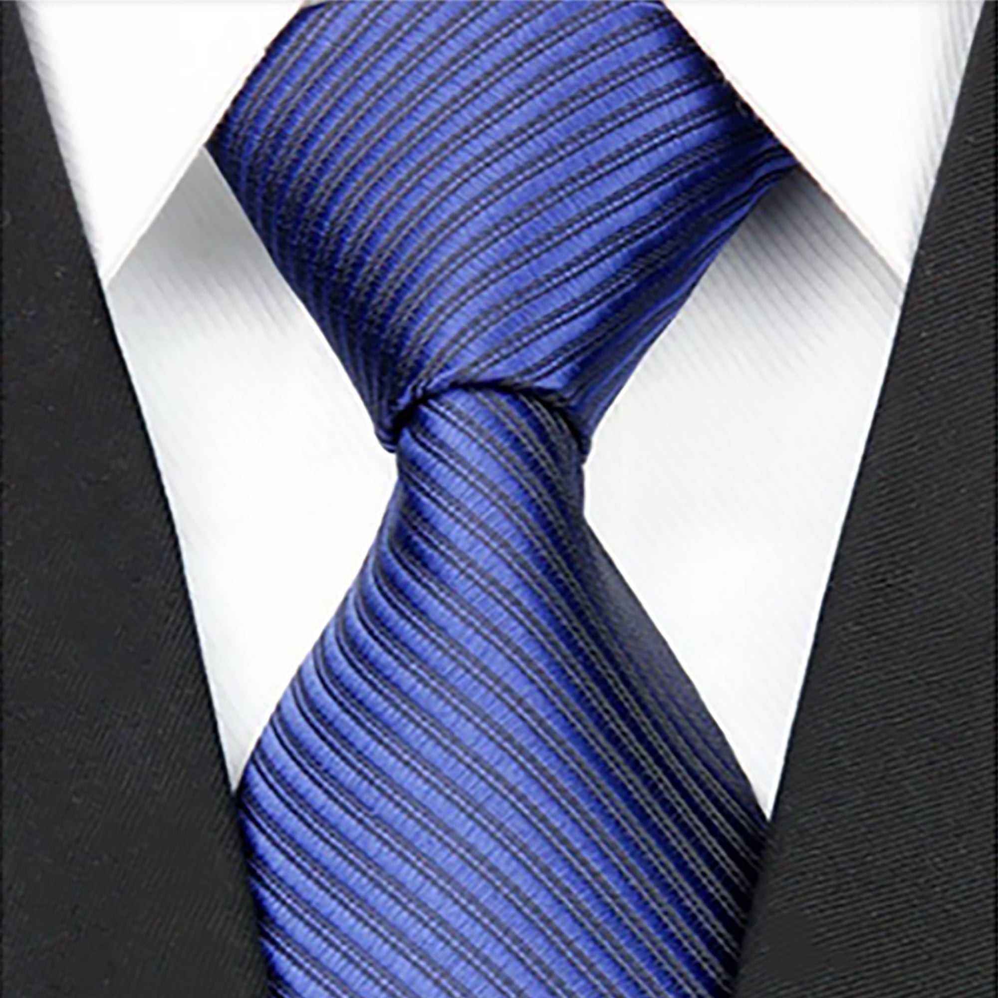 wide blue tie