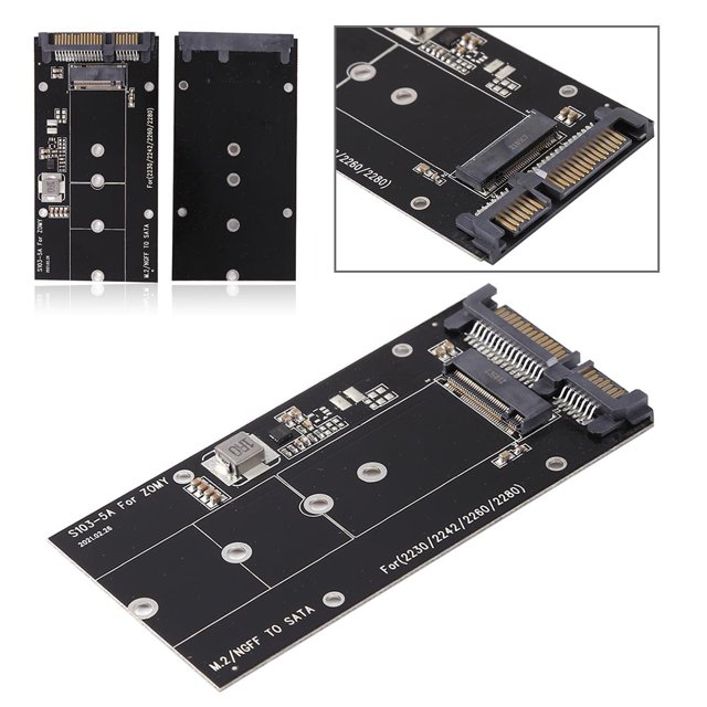 B Key M.2 NGFF SSD a tarjeta adaptadora convertidora SATA de 2,5 pulgadas 2230-2280 Ehuebsd Para estrenar