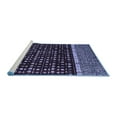 thumbnail image 2 of Ahgly Company Machine Washable Indoor Square Abstract Blue Modern Area Rugs, 7' Square, 2 of 4