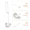 thumbnail image 3 of Professional Baking Tools Set, Egg Blender Whisk Blender Manual Egg Stirrer for Kitchen, Sturdy Stainless Steel Spring Ring Design for Good Elasticity and Loop Handle for Hanging (2 Pieces), 3 of 7