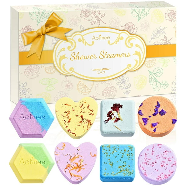 Aofmee Shower Bombs 8 Pcs Set Shower Steamer Aromatherapy with