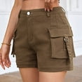 thumbnail image 6 of Summer Women Casual Elastic High Waisted Hiking Shorts With Pockets Casual Camping Travel Shorts Women Shorts for Summer Casual Underwear Women Boy Shorts Short Pants for Women Womens Yoga Shorts, 6 of 8
