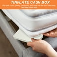 thumbnail image 4 of Uxcell Caja de Efectivo Pequeña, 2 Pcs Soporte de Dinero Caja de Metal Organizador de Bandeja de Efectivo, Plata, 4 of 6