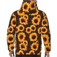 thumbnail image 7 of Naloa Red Black Plaid Sunflower Men's Casual Hooded Collar Drawstring Hoodies Pullover Sweatshirts Casual Long Sleeve Shirts-Medium, 7 of 7