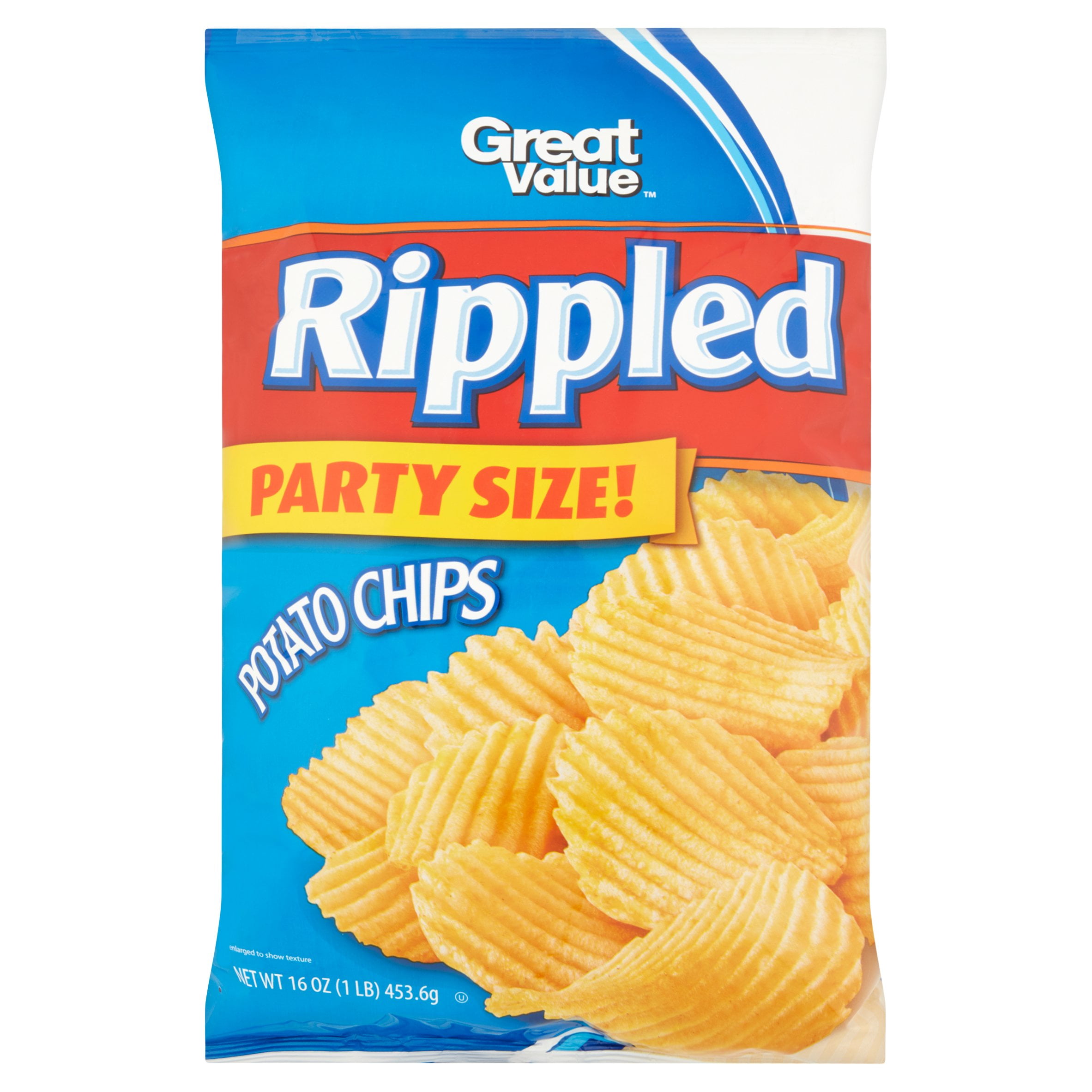 Great Value Rippled Potato Chips Party Size!, 16 oz by Wal-Mart Stores, Inc.