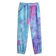 thumbnail image 6 of Arshiner Girl's 2 Piece Outfits Tie-dye Twist Front Pullover Hooded Sweatshirt and Sweatpants Clothing Set, 6 of 7