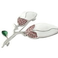 thumbnail image 3 of Broches elegantes Magnolia con diamantes de imitación enamelas de esmalte Broche de alta gama de joyería de gama de gama Accesorios para mujer para el día de San Valentín Eigraketly AP004722-00, 3 of 7