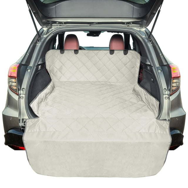 F-color SUV Cargo Liner para perros, resistente al agua, funda de carga para mascotas, funda para asiento de perro, alfombrilla para SUV, sedanes, furgonetas, con protector de solapa de parachoques, a