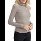 thumbnail image 2 of Suéteres Acanalados para Mujer, Lindos Suéteres de Punto de Cuello Alto, Ajustados y Cálidos Caqui un Tamaño, 2 of 7