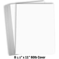 thumbnail image 2 of Hamilco White Cardstock Thick Paper  8 1/2 x 11" Blank Heavy Weight 80 lb Cover Card Stock - for Brochure Award and Stationery Printing - 50 Pack, 2 of 7