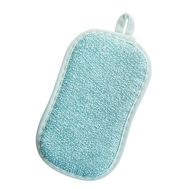 Naiovety Esponja de limpieza antimicrobiana de doble cara, esponjas de melamina, esponja de cocina para lavar platos, estropajo de cocina, Suministros de limpieza para el hogar Azul
