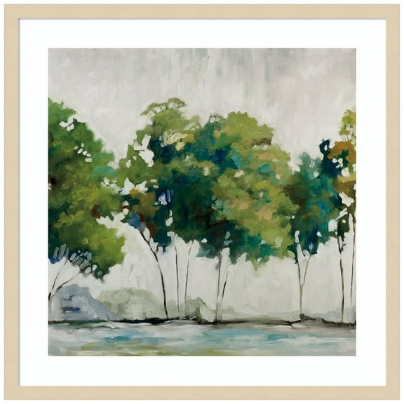 Amanti Art Late Summer Trees Wood Framed Wall Art Print