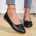 thumbnail image 2 of oqasdz Women Casual Shoes Slip On Low Heel Pointed Toe Ballet Shoes with Bow Design Comfort Wedding Solid Color Trendy Dressy Shoes Summer Outdoor, 2 of 6