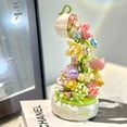 thumbnail image 2 of Compatible with Lego senbao 611050 flower face tea Music Box children assembled toy building blocks flower gift wholesale, 2 of 7