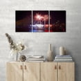thumbnail image 5 of 3 Piece Canvas Print Wall Art Window View NYC Harbor Fireworks Celebrations & Holidays Nature Photography Realism Landscape Colorful Multicolor for Living Room Bedroom Office - 12" x 16" x 3, 5 of 6