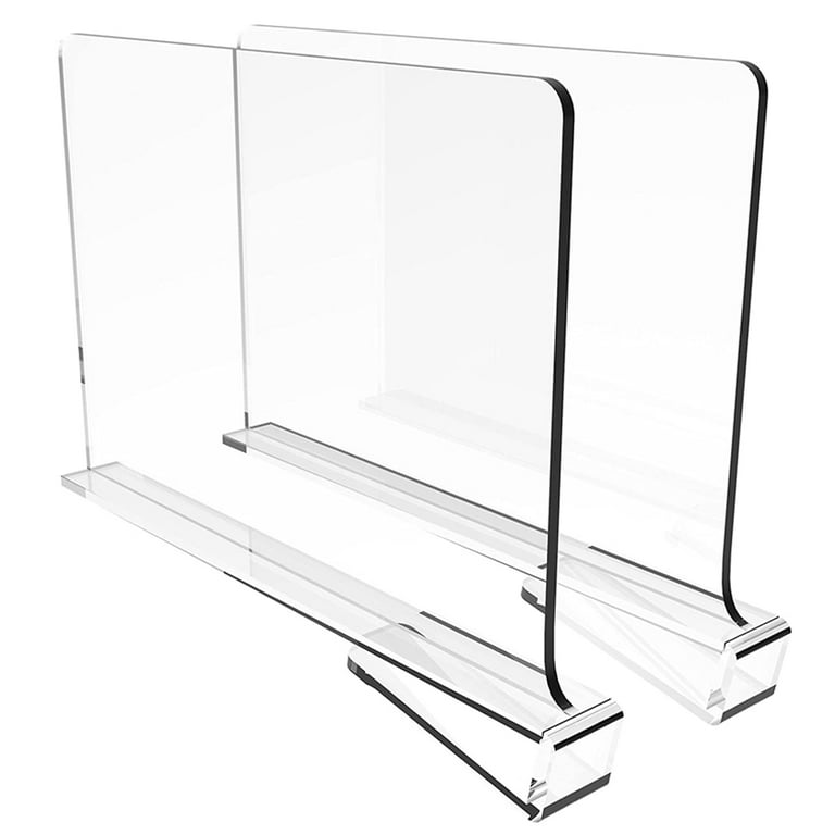 Angoily Clear Shelf Divider 10pcs Clear Acrylic Shelf Dividers for Closet  Wood Shelf Organizer Wood Closet Separator for Storage and Organization