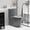 Light Gray, variant on 1.1/1.6 GPF Tornado Flush One-Piece Toilet for bathrooms,Siphonic S-trap 12",Elongated Bowl with Soft Close Seat,Powerful Dual Flush MAP 1000g,Comfort Chair Seat ADA Height 17", Matte black MB-001