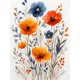 thumbnail image 1 of Qisvanset Framed Canvas Wall Art 12x16 Inch Wildflower Floral Girl Nursery Printed Wall Art, 1 of 5