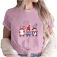 thumbnail image 1 of Camiseta de Cuello de la Tripulación de la Impresión Del Día de la Independencia de las Mujeres, Camiseta Casual Elegante para las Mujeres, 1 of 3