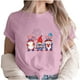 thumbnail image 1 of Camiseta de Cuello de la Tripulación de la Impresión Del Día de la Independencia de las Mujeres, Camiseta Casual Elegante para las Mujeres, 1 of 3