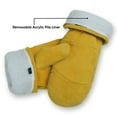 thumbnail image 4 of High-Quality Suede Deerskin Tan Winter Mittens, 4 of 7