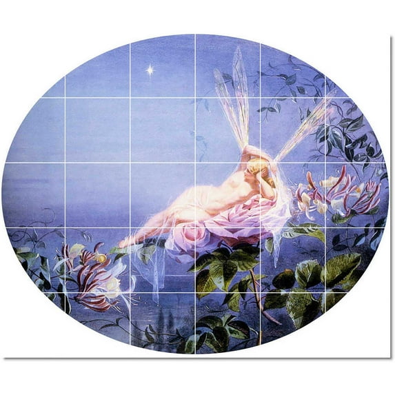 Ceramic Tile Mural-John Simmons Mythology Tile Mural Modern Renovate. 72" w x 60" h using (30) 12 x 12 ceramic tiles