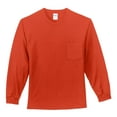 thumbnail image 5 of Port & Company Men's PC61LSP T-Shirt Long Sleeve Essential with Pocket, 5 of 6