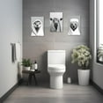 thumbnail image 5 of ZHONGYUTONG Bathroom Animal Wall Art 3 Pieces Cute Otter Highland Cow Bear Wearing Bathrobe Funny Poster Black White Canvas Prints for Toilet Restroom Framed (11.00" x 14.00" x 3PCS), 5 of 7