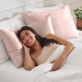 thumbnail image 5 of Bare Home Satin Pillowcase Set of 2 - Silky Soft for Hair and Skin - Zipper Closure - King, Blush, 5 of 8